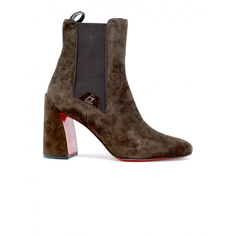 Louboutin brown boots hotsell